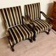 Large paire de fauteuils style Louis XIV en noyer