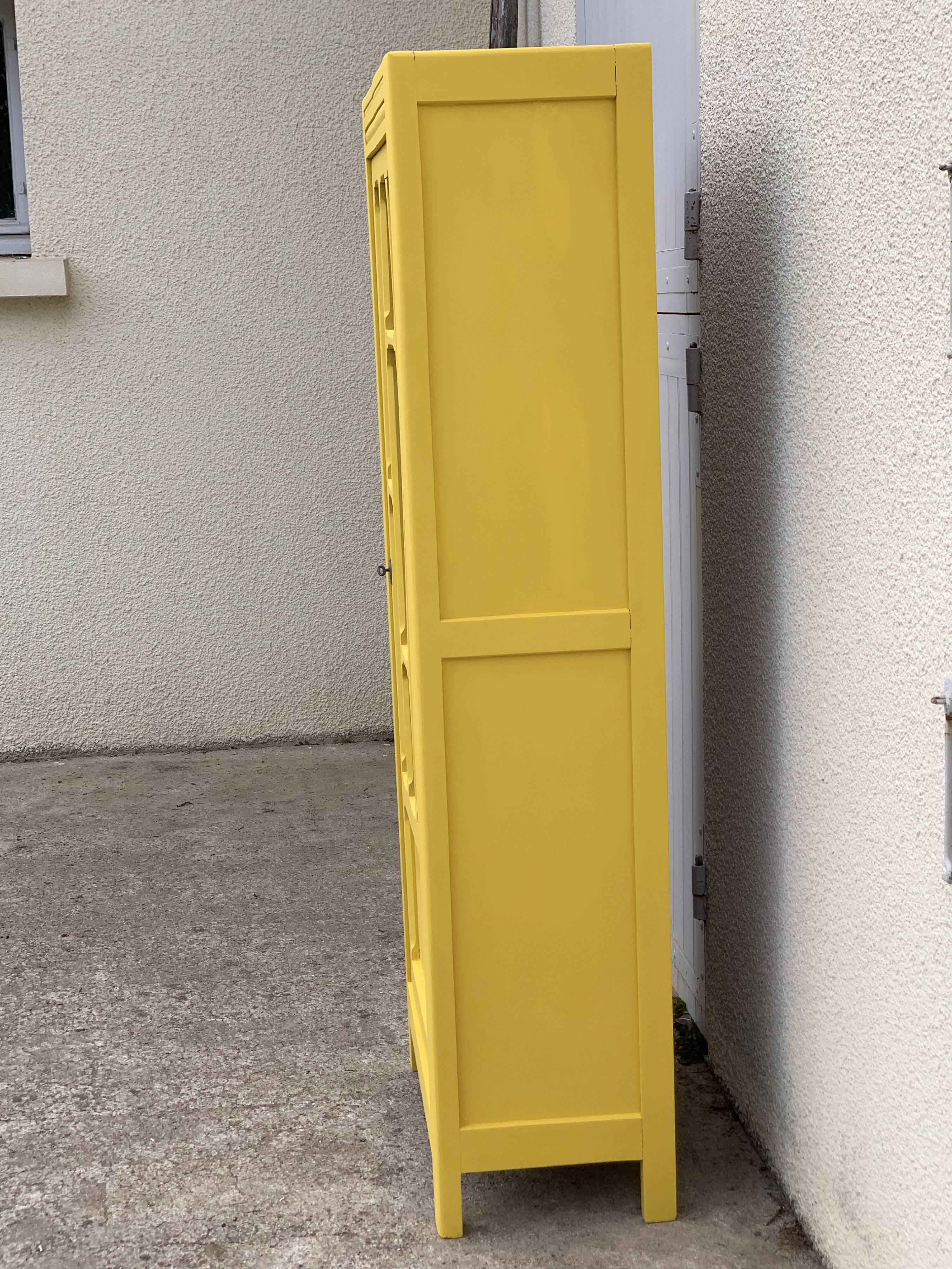 Glass-glazed Parisian wardrobe 1950