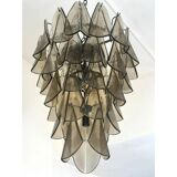 Luxury Smoked Fumé Murano Glass “Rondini” Chandelier with Cascading Design