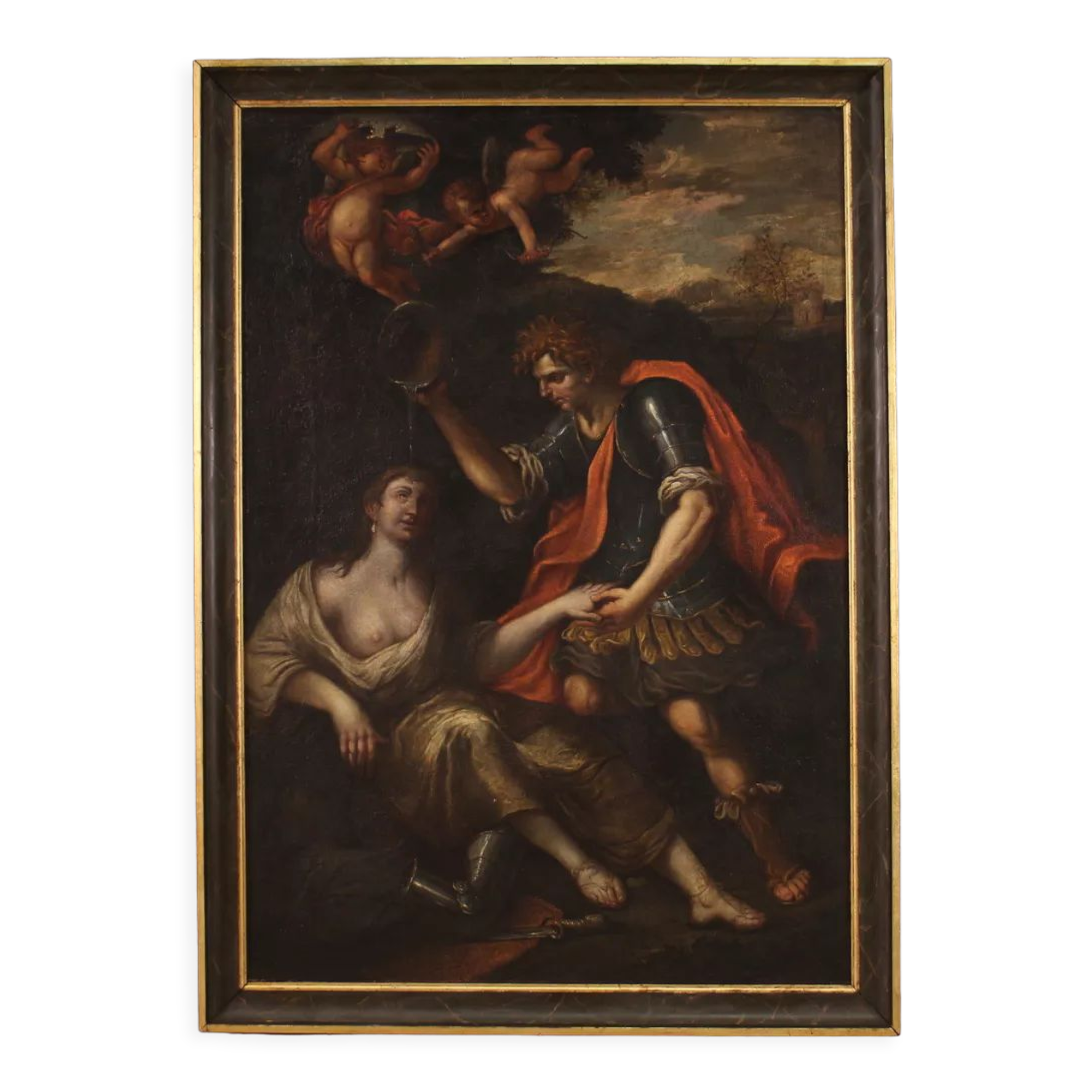 17th century painting, the baptism of Clorinda