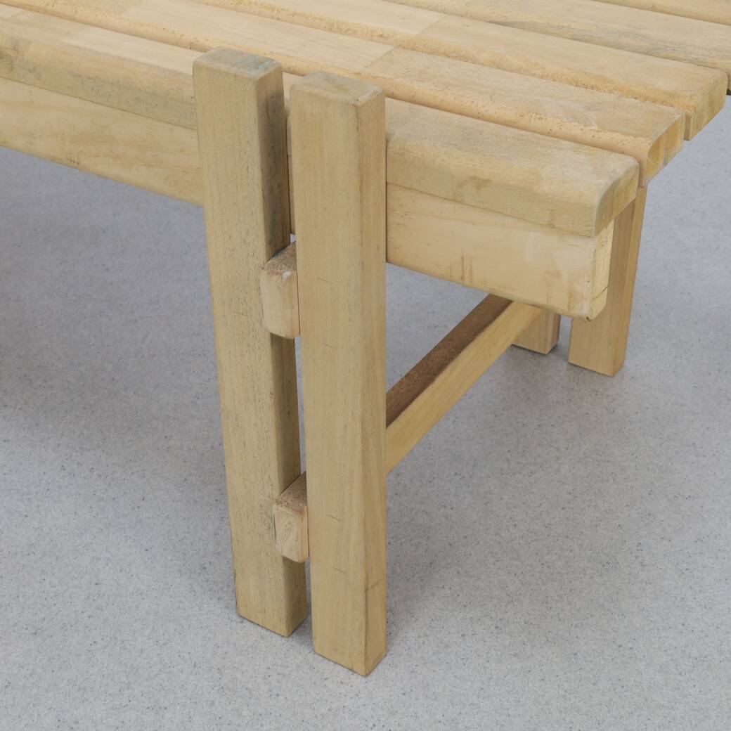 Vintage Low Slatted Bench