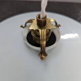 Old hanging lamp in white opaline Art Deco 1930 Ø 24.7 cm