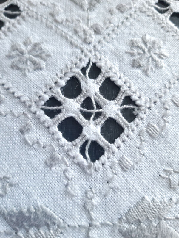 Old linen/cotton and fine embroidery