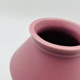 Vintage matte powder pink ceramic vase