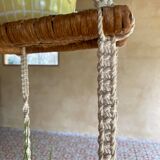 Bamboo and macrame plant holder