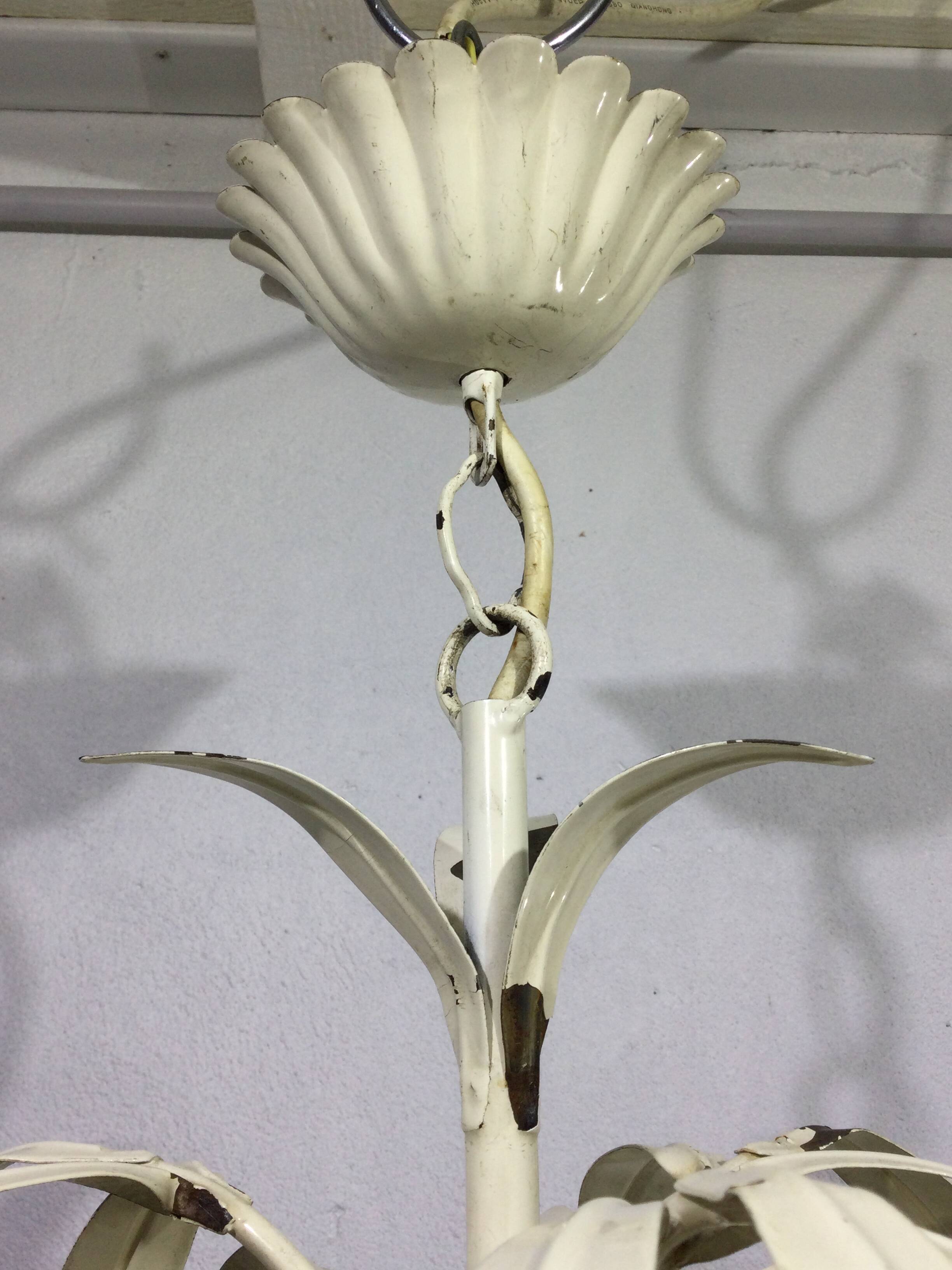 3-Light Leaf Chandelier