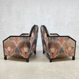 Art deco club chairs lounge chairs 'Luxury peacock dessin'
