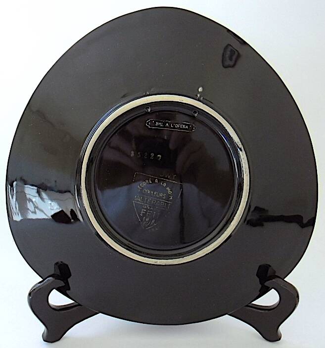 Pair of decorative plates: "Rally" & "Bal at the Opera".