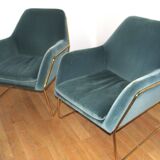 Pair of designer armchairs, Made