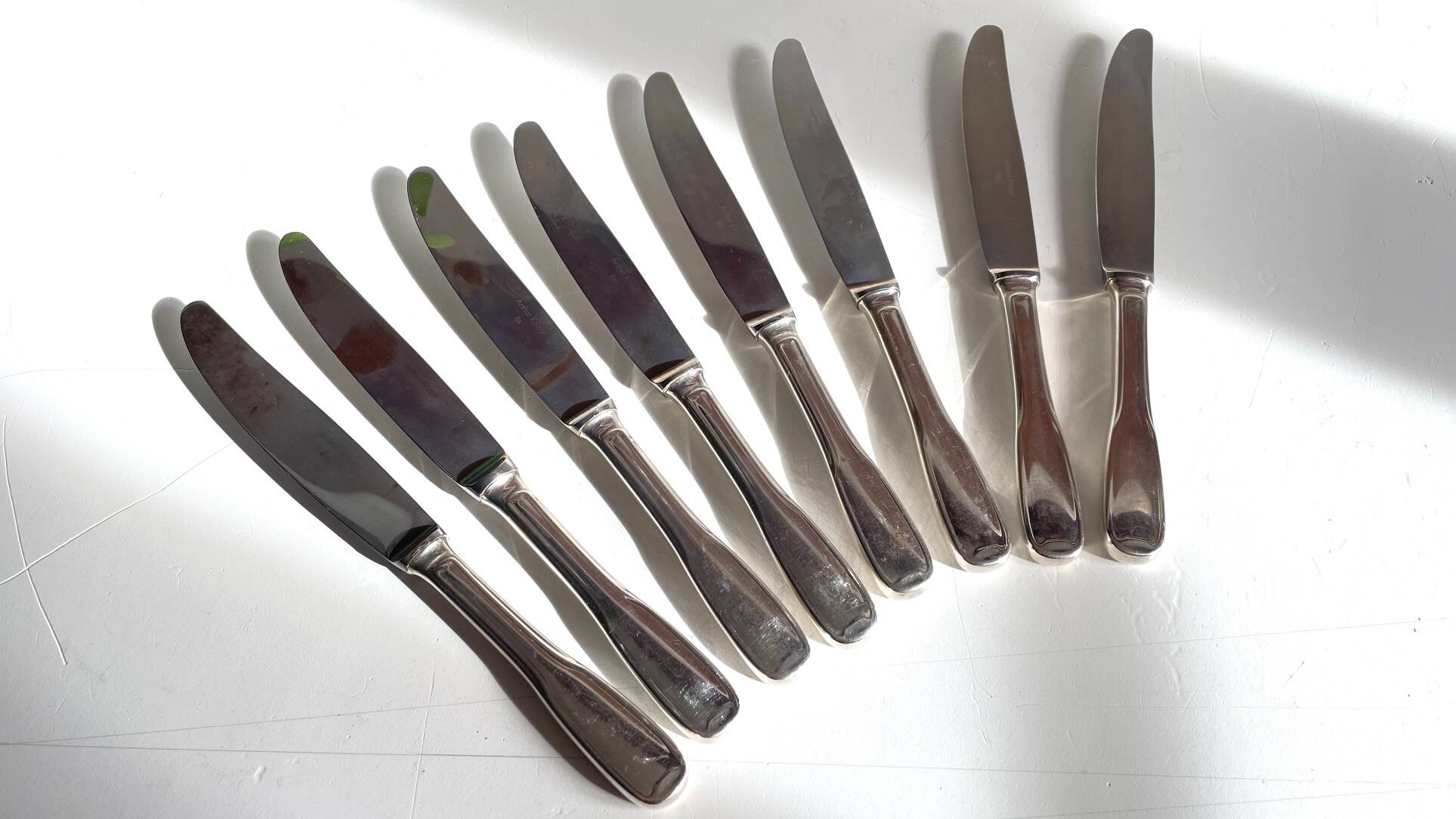 8 Table Knives A. Krupp Italy Vintage