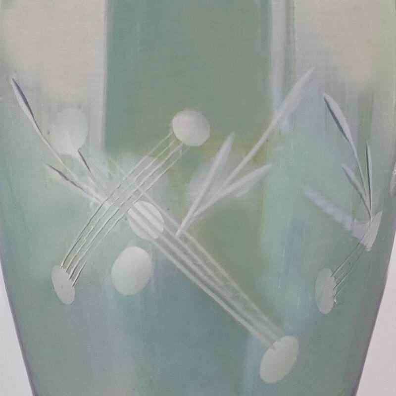 1960s set of six crystal glasses, made in Italy