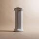 White glazed ceramic column pedestal table - 1970s Italian vintage display stand