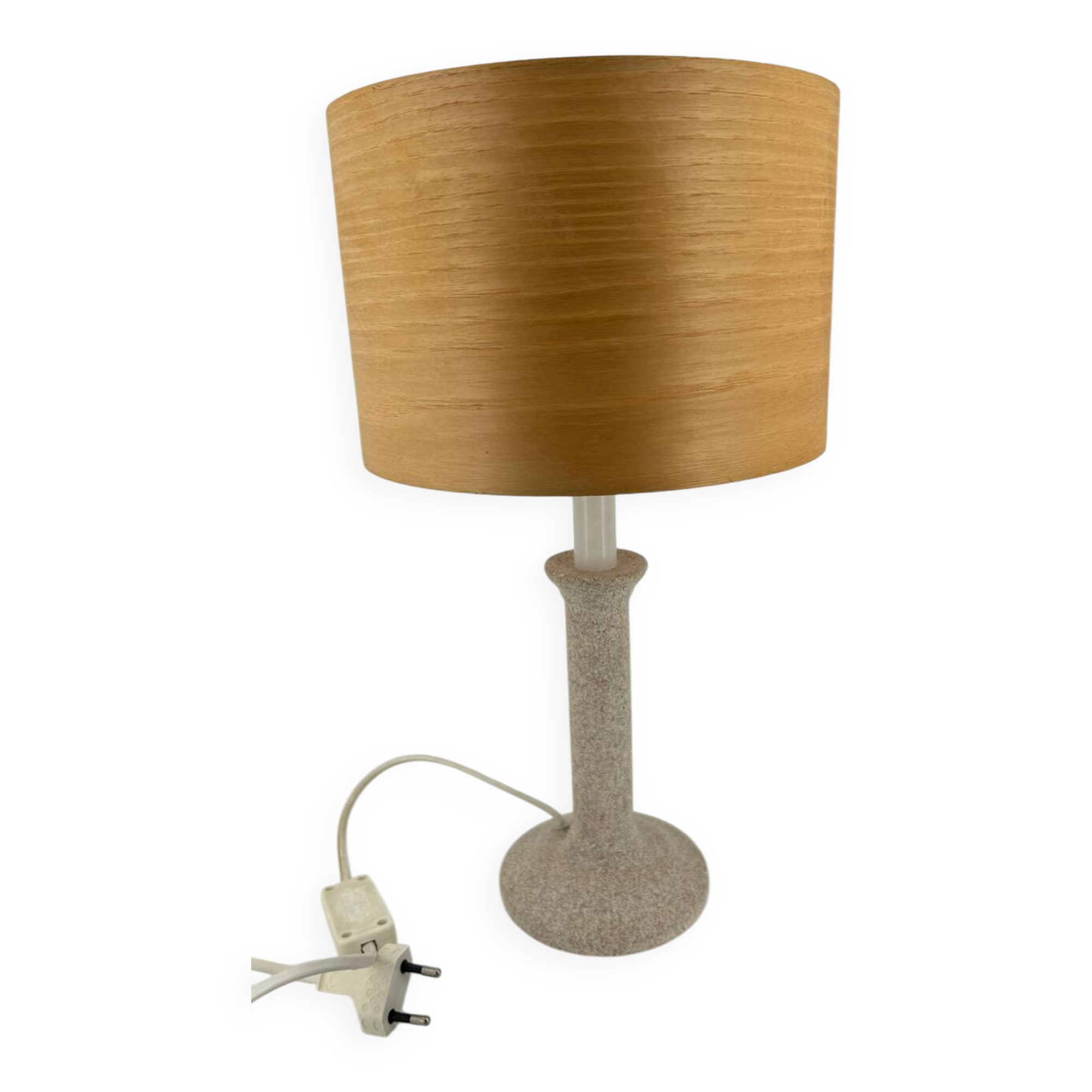 Lampe et abat-jour en bois clair