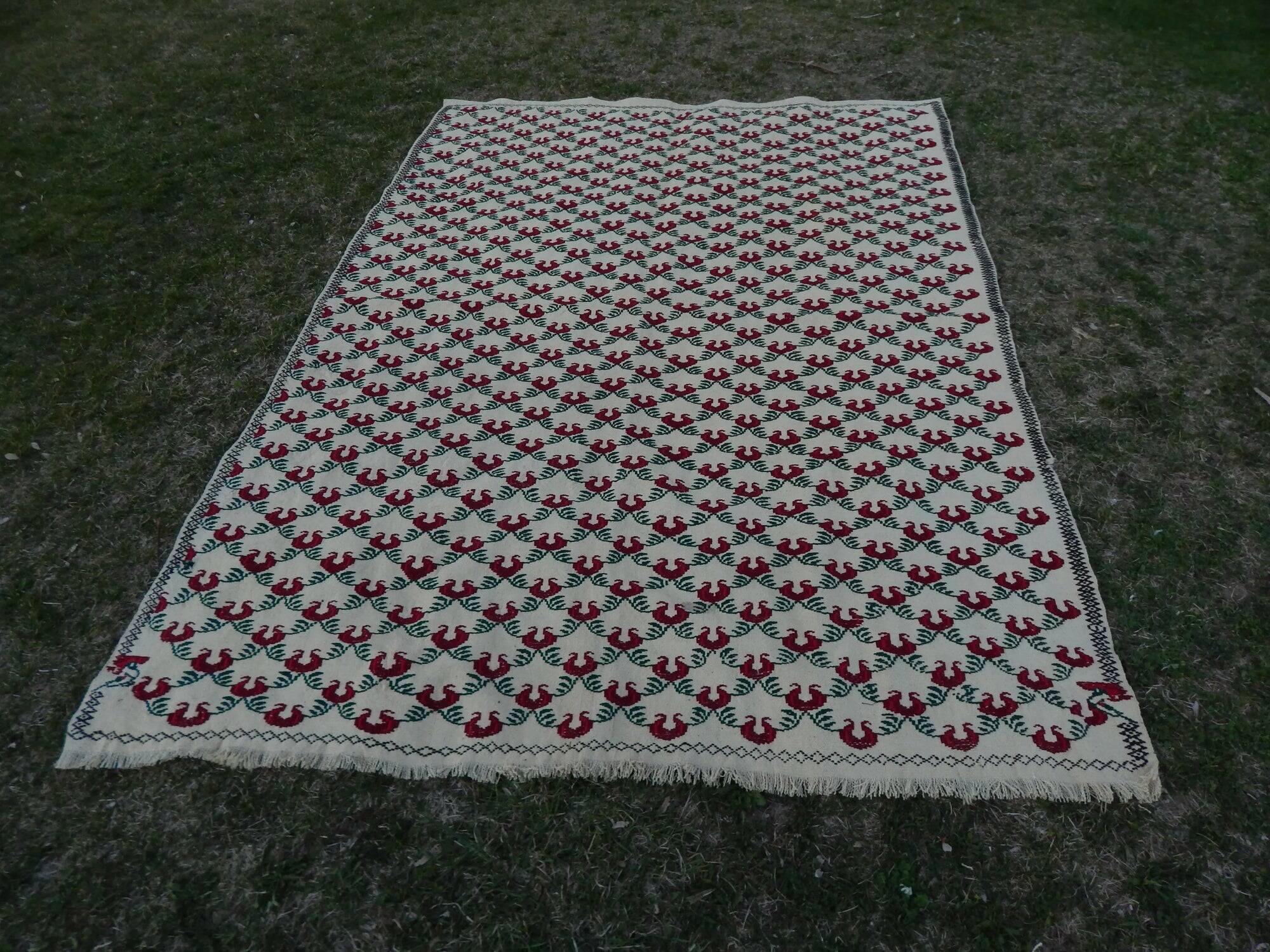 Kilim turc vintage tissé main 179x245 cm