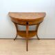 Biedermeier demi-lune console in cherry wood & birch wood, Franconia, 1830
