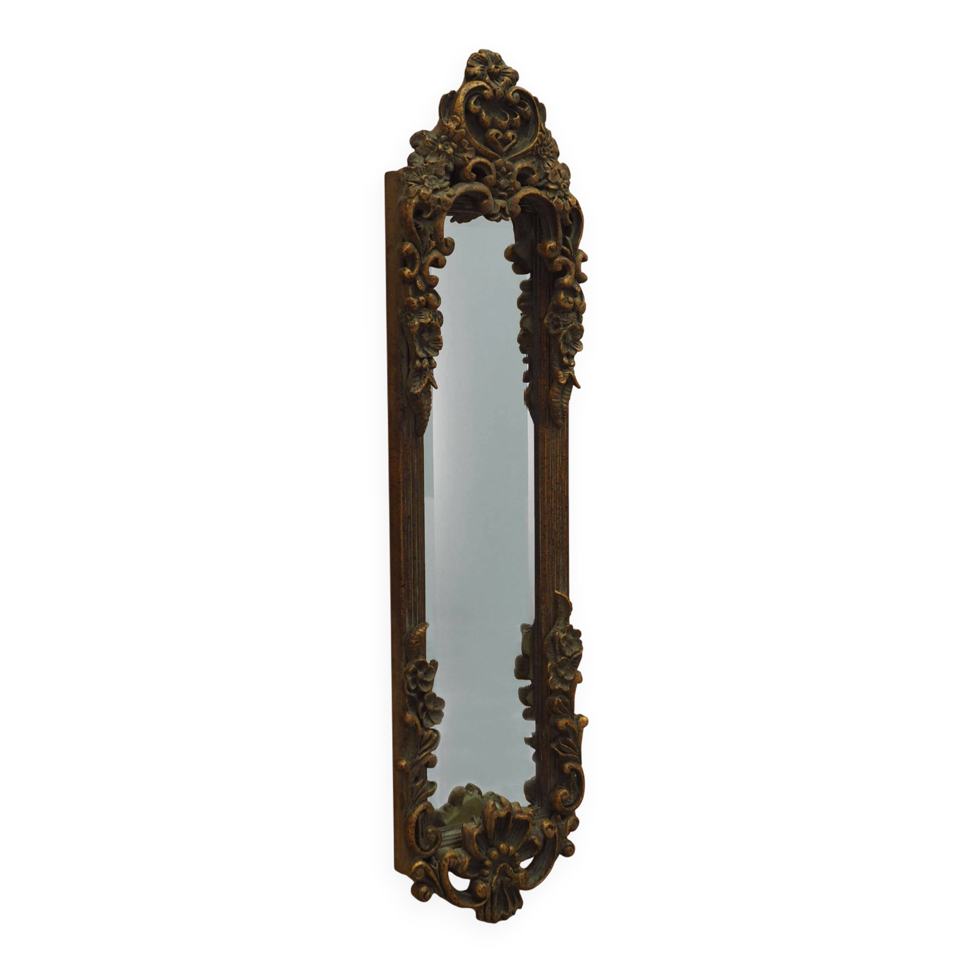 Mirror in a wooden frame, Italian design, 1960s, manufactured in Italy