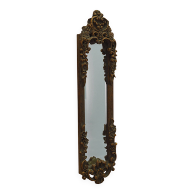 Miroir dans un cadre en bois, design italien, années 1960, fabriqué en Italie.
