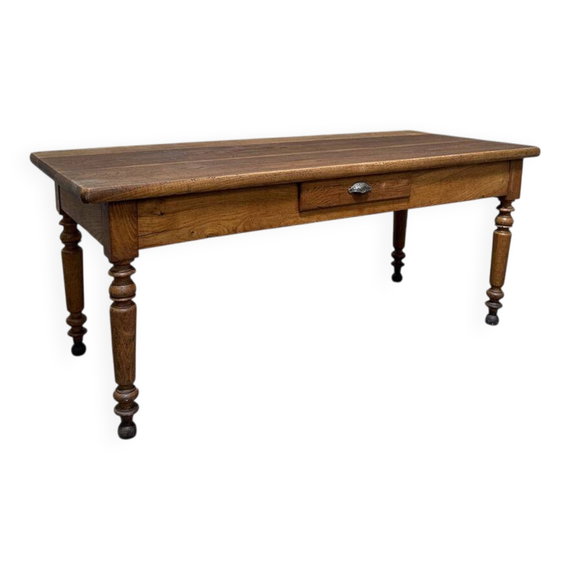 Solid oak work table 1960s