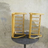 Two rattan wall shelves