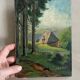 Small oil on old cardboard