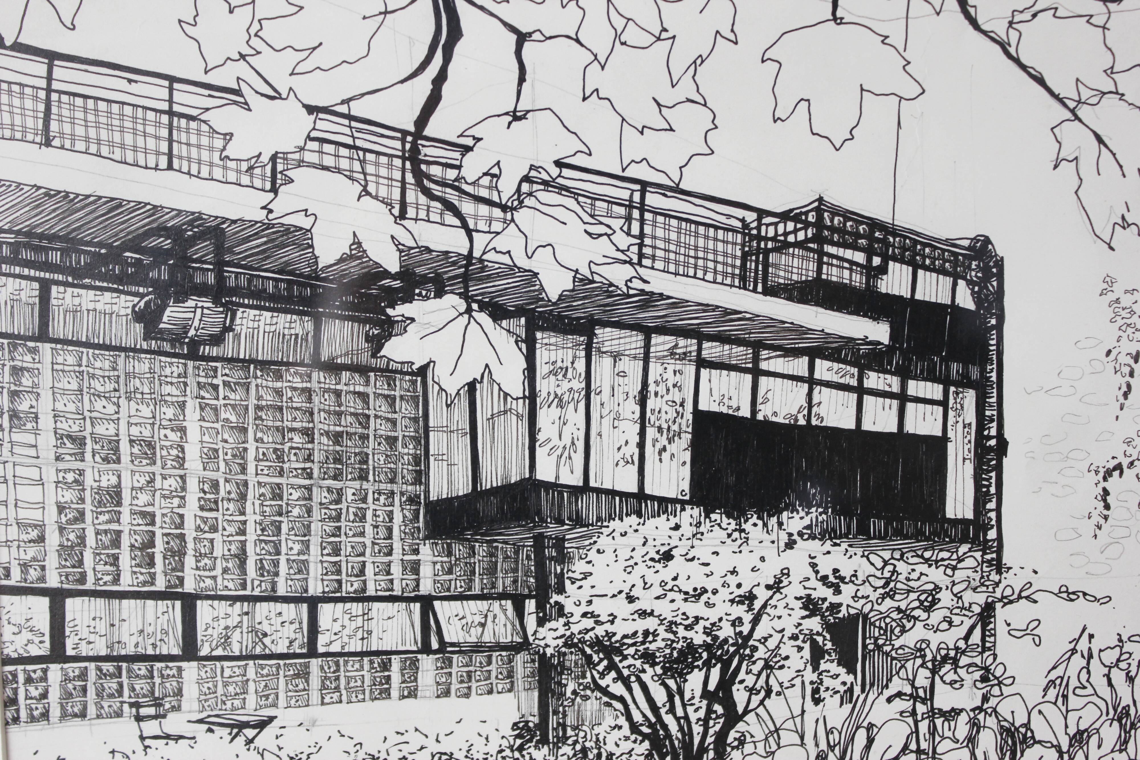 Drawing The glass house