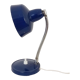 Flexible bedside lamp in blue lacquered sheet metal and stainless steel, 70s.