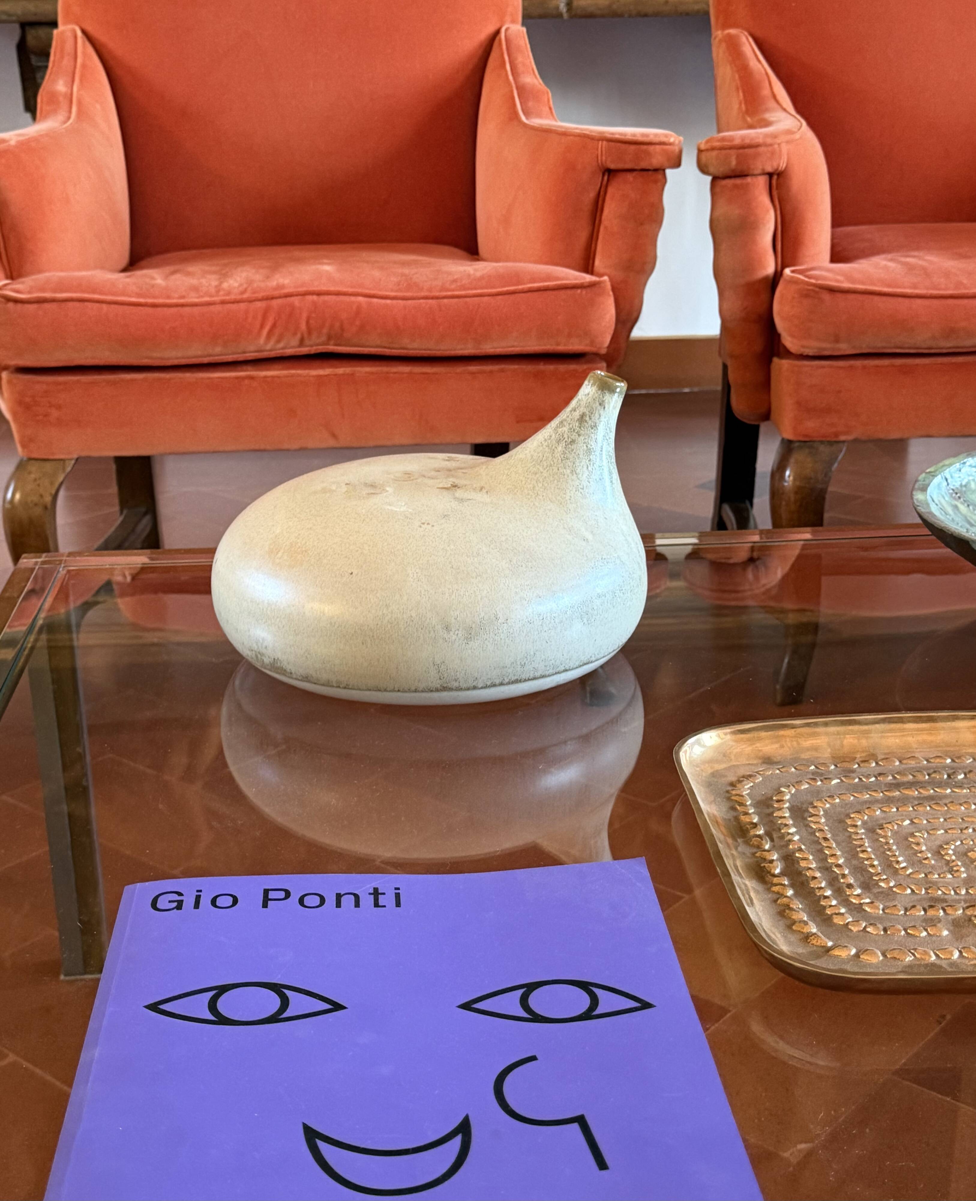 Mid-century organic modern gres vase, Franco Bucci Italy ca. 1970