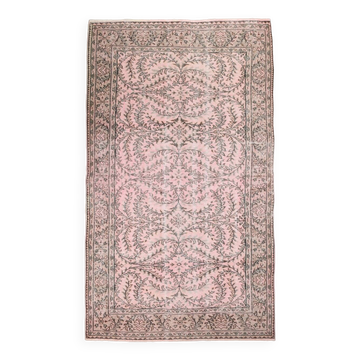 Tapis 6x10 pour salon, tapis Vintage turc rose tendre, 181x314Cm