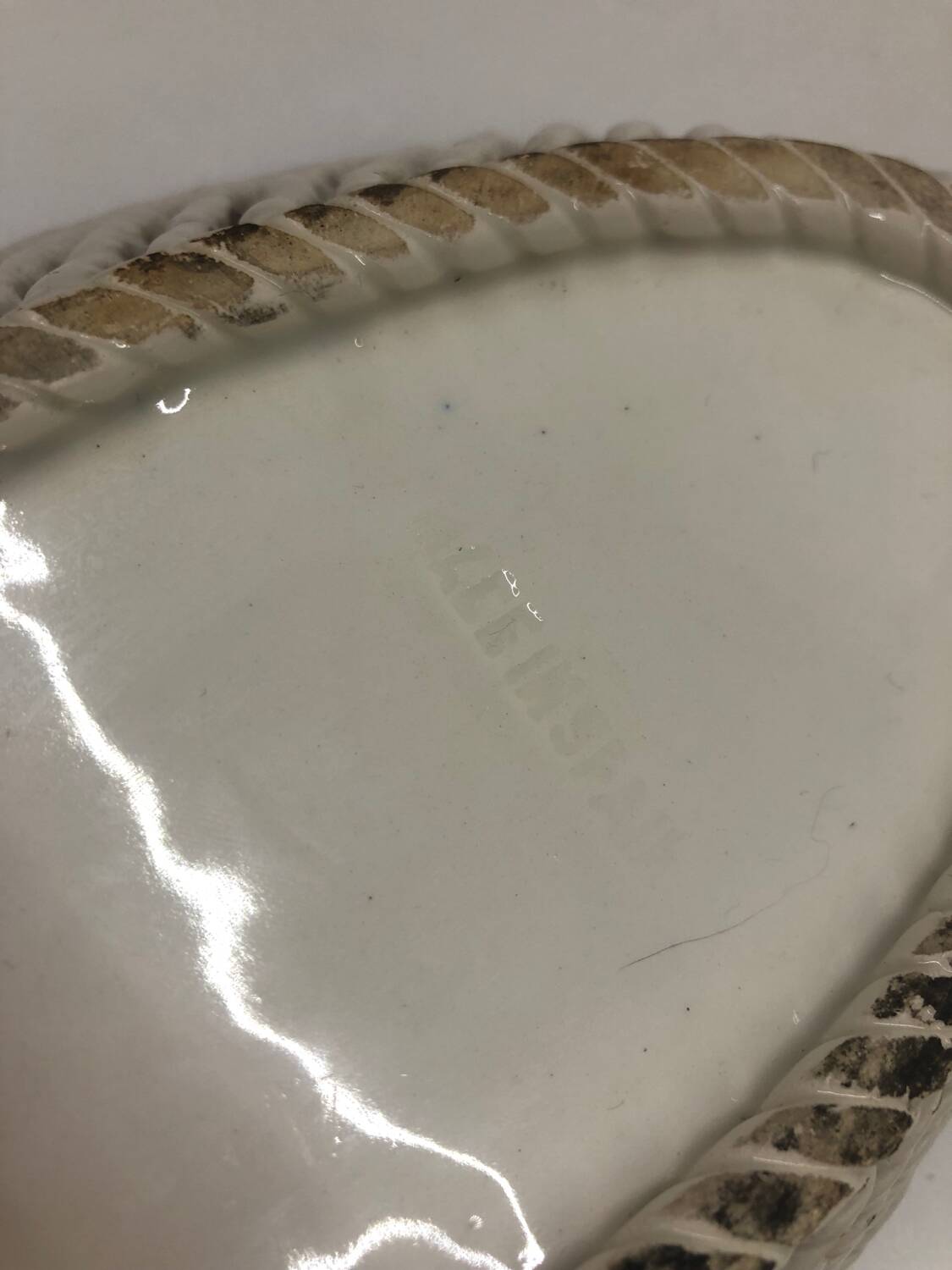 Vintage Spanish ceramic basket dish
