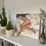 Nude woman oil painting