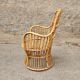 Bamboo and rattan armchair 50s Italy