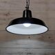 Suspension lampe industrielle tole emaillée noir