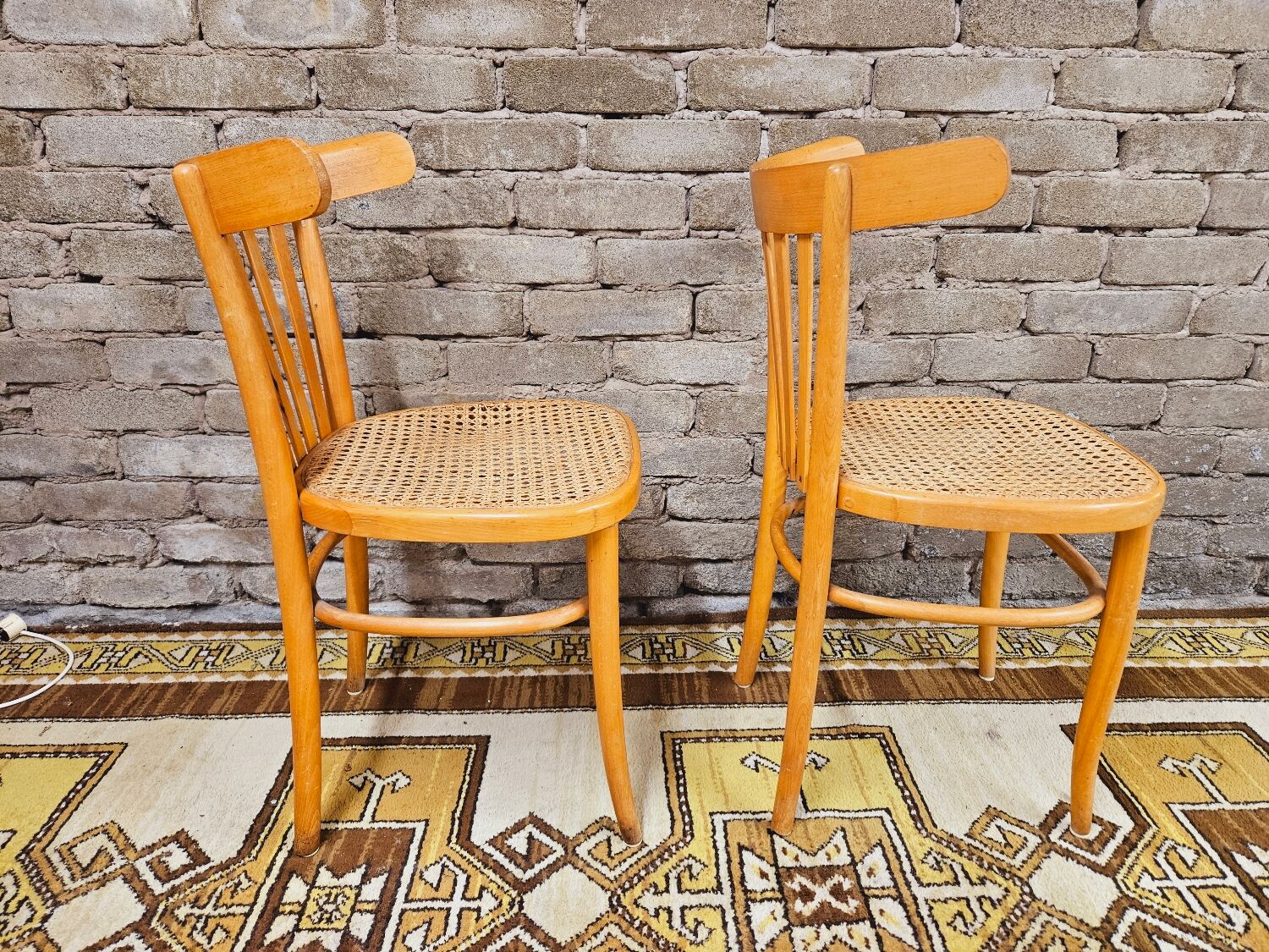 Pair of chairs bistrot 1960s vintage