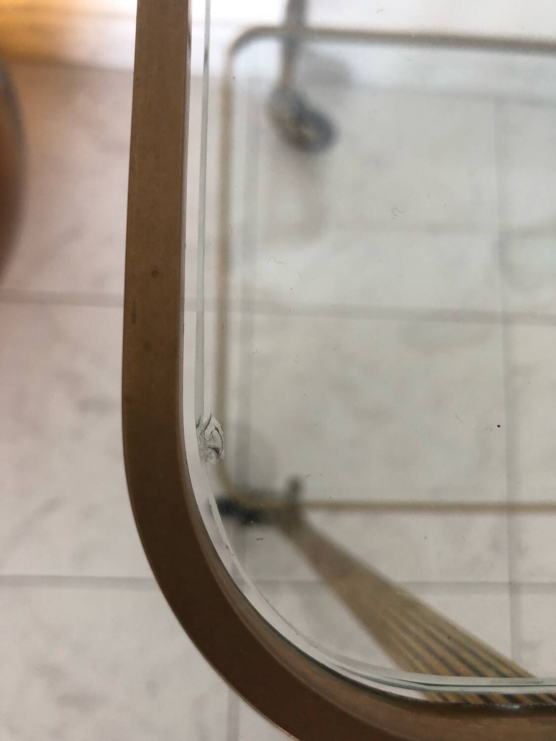 Vintage brass dessert trolley