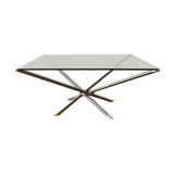 “Mikado” coffee table in metal and glass