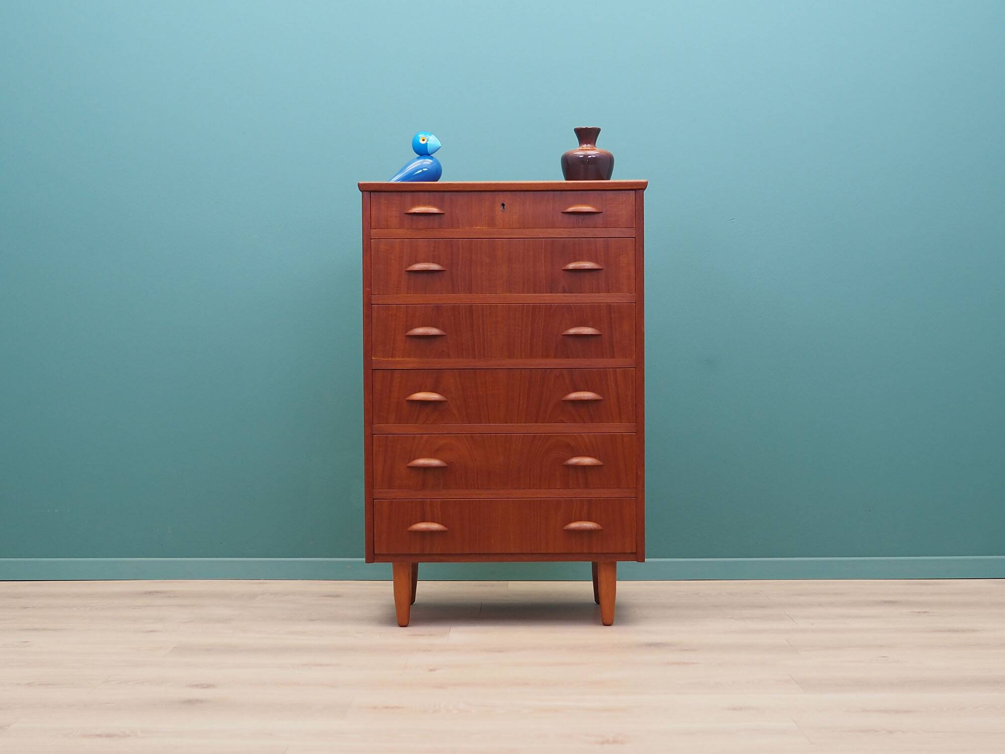 Teak chest of drawers, Danish design, 1970s, production: Denmark