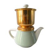 Cafetière Salam Villeroy & Boch en céramique vert mint années 50