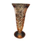 Vase cornet de couleur saumon années 1930 1940