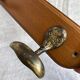 Oak and brass wall hook