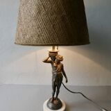 Neoclassical lamp, Greek man statuette, ephebe