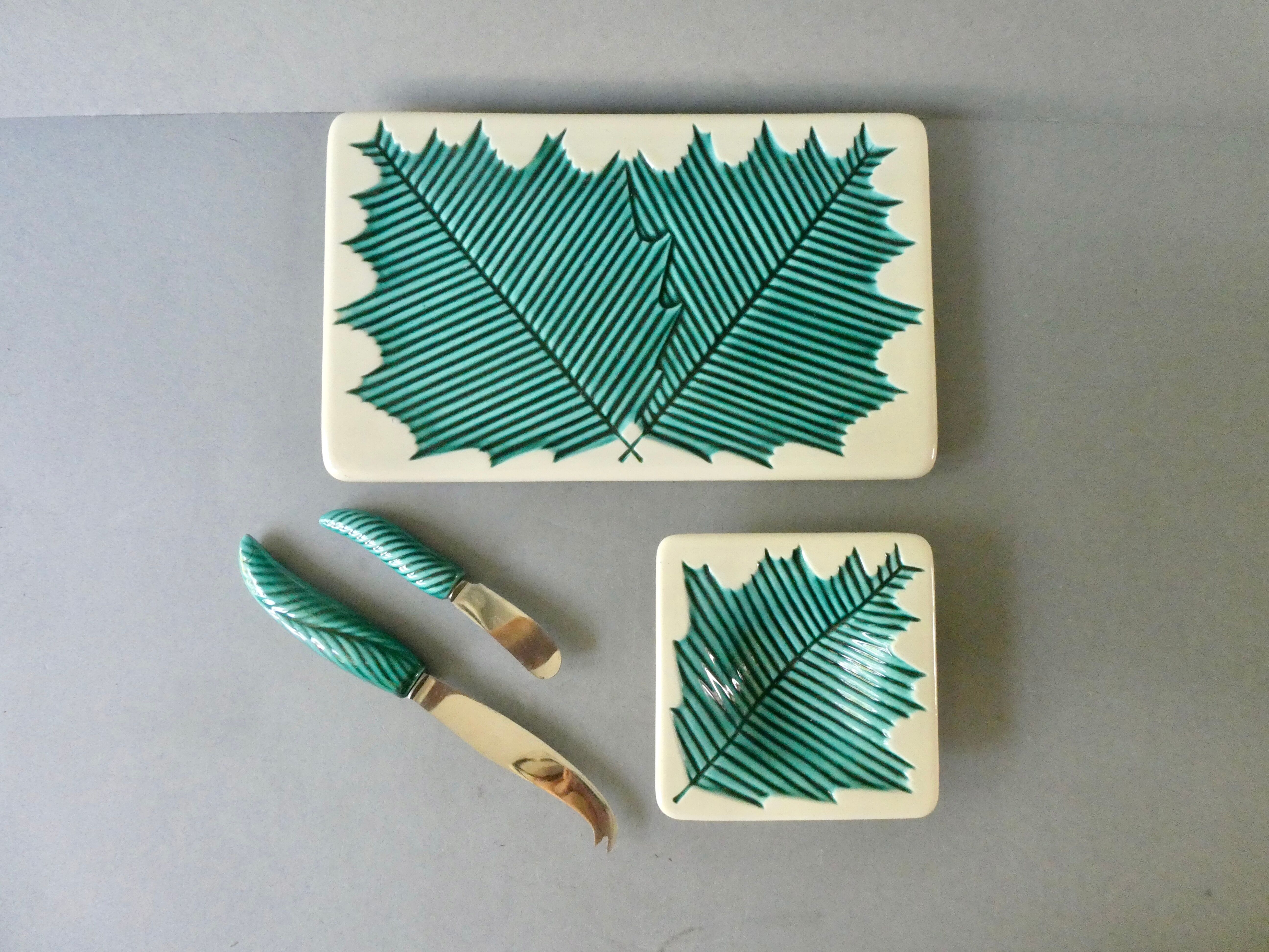 Verceram ceramic cheese set of the 60s