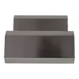 Pair of wall lights with adjustable shutters in brushed aluminum