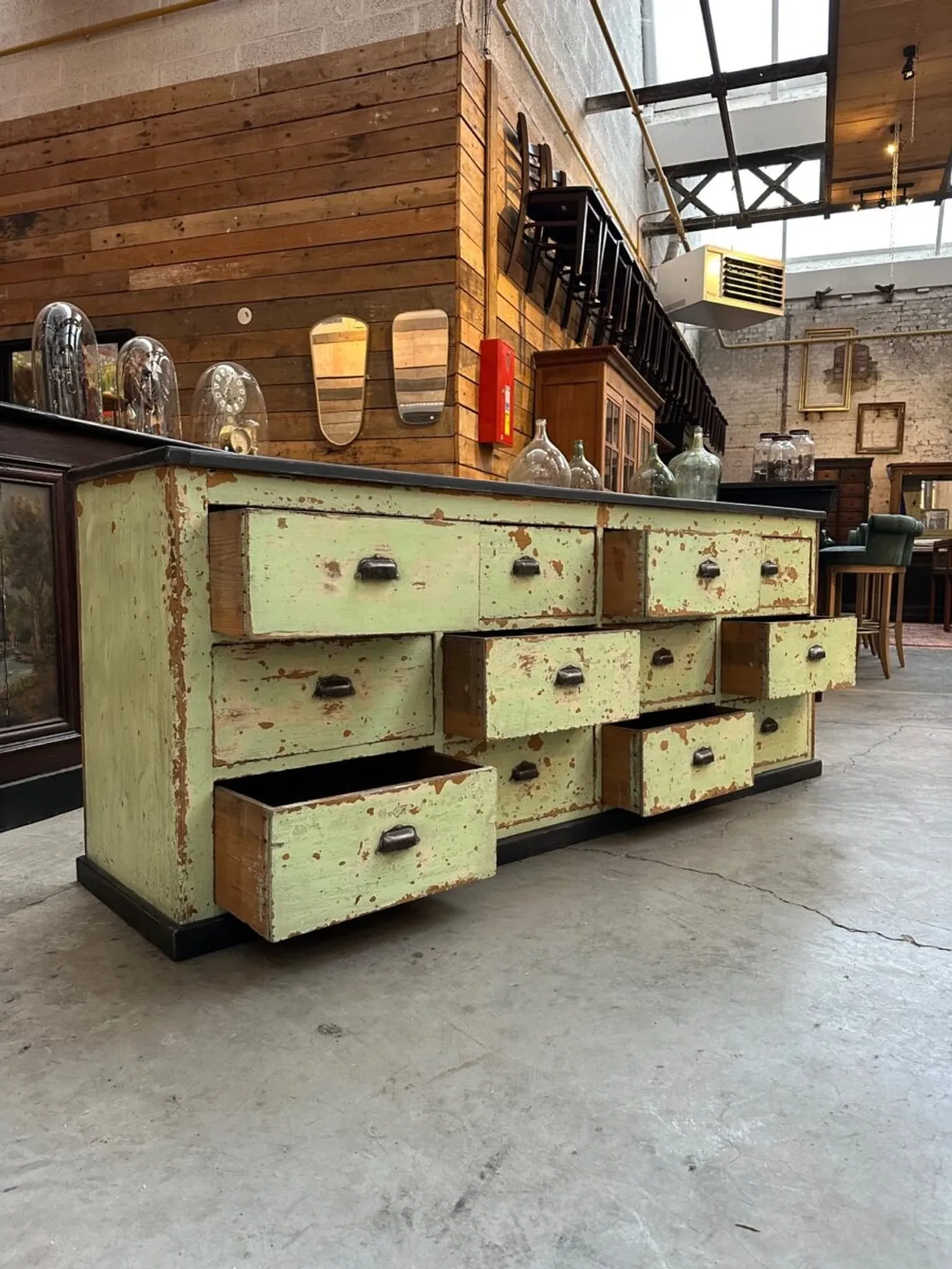 Workshop furniture from the early 20th century.