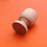 Two shells on foot shower turned wood raw finish