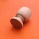 Two shells on foot shower turned wood raw finish