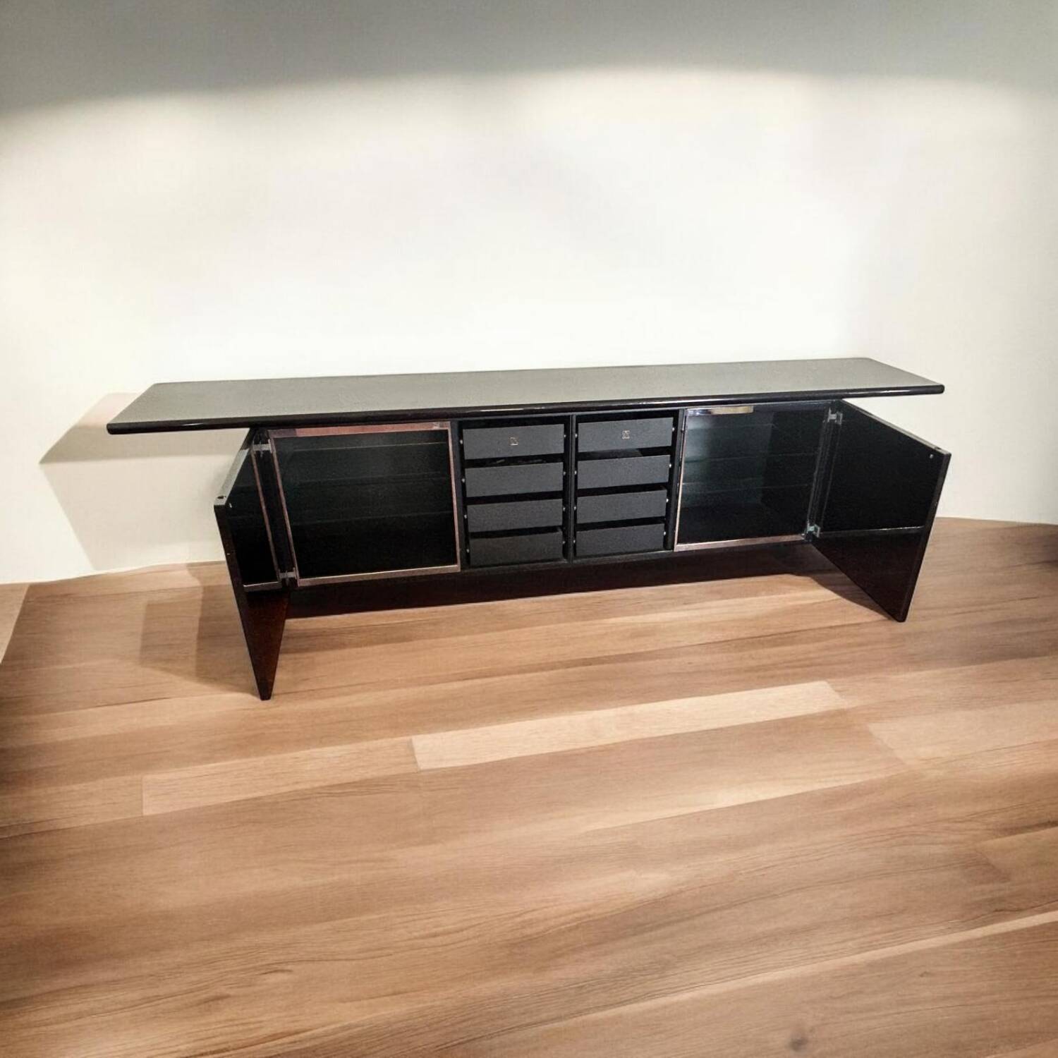 Giotto Stoppino & Ludovico Acerbis - Black Lacquered Sideboard Sheraton Ci Model