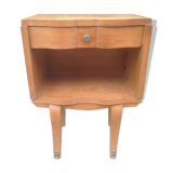 Vintage bedside table plated light oak.