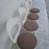 Set of 4 Baumann chairs, Mouette model, vintage 1950s