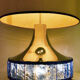 Large Italian Table Lamp with Hammered Glasses, 1970s