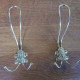 Set of 4 hooks in gilded metal